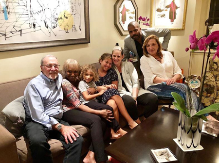 Renee Greenstein with her husband Justin Greenstein and son Corey along with grandchildren.
